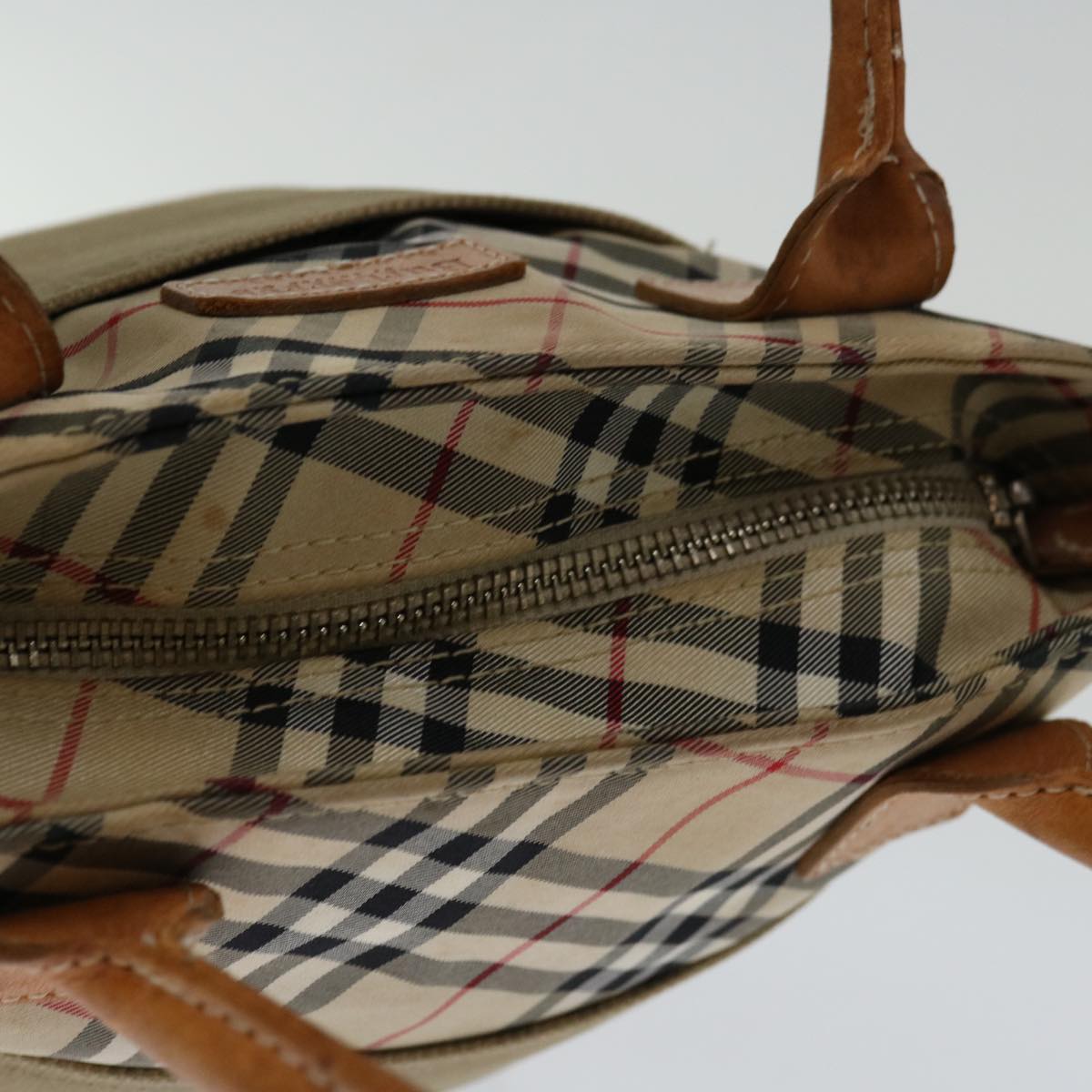 Burberry Label Brand Canvas Blue Handbag Style 8