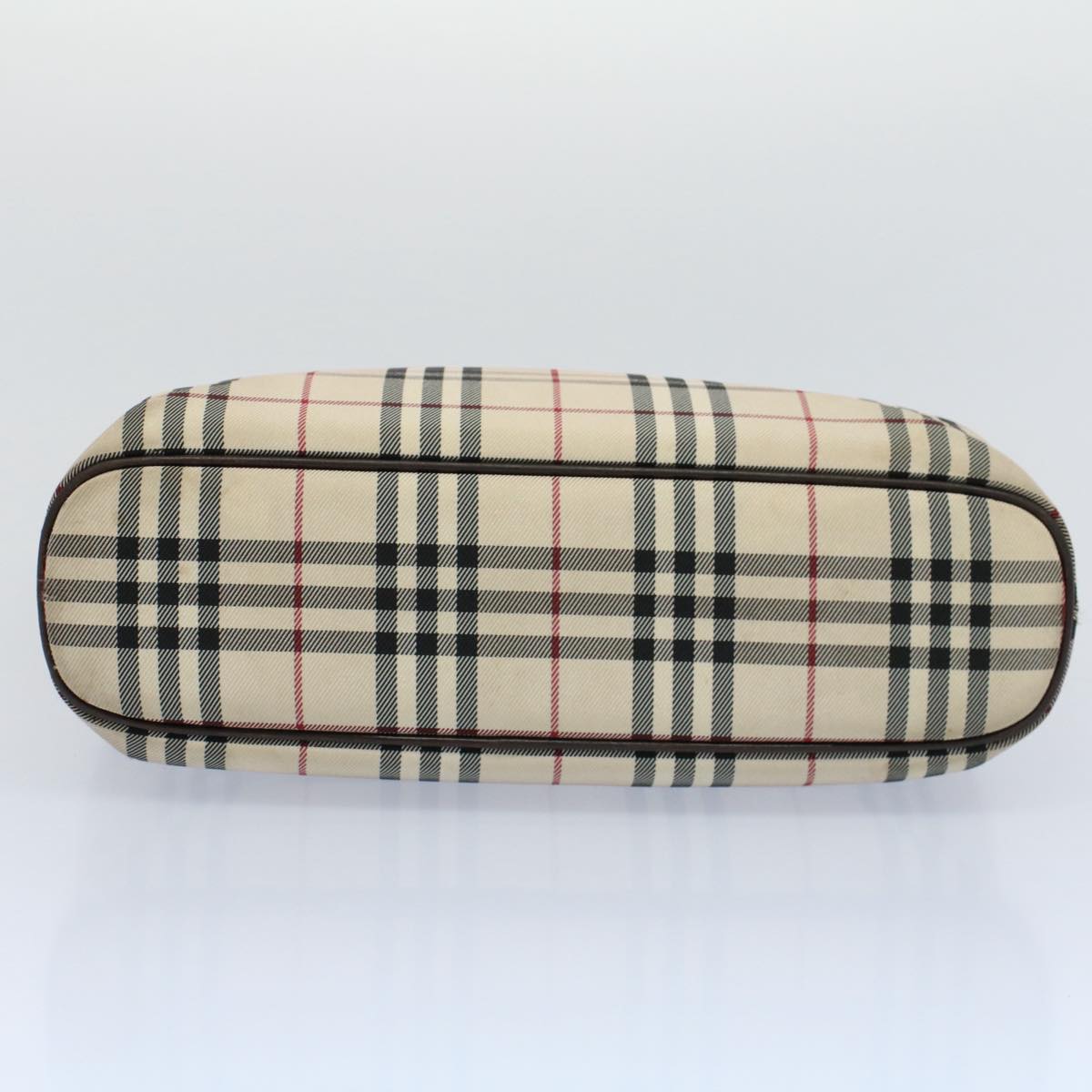 Burberry Link Brand Check White Tote Bag