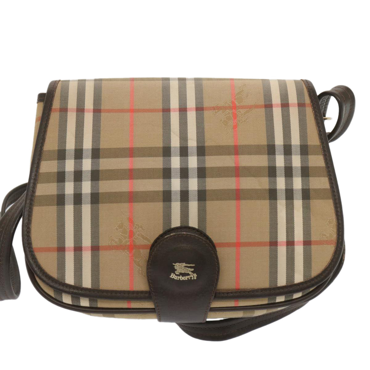 Burberry Nova Brand Canvas White Shoulder Bag Style 9