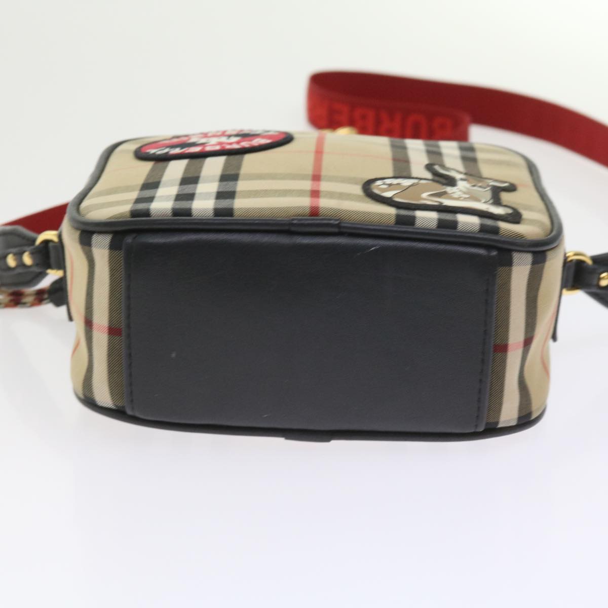Burberry Nova Brand Canvas White Shoulder Bag Style 23