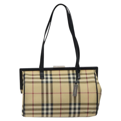 Burberry Nova Check Beige Canvas Shoulder Bag ( )