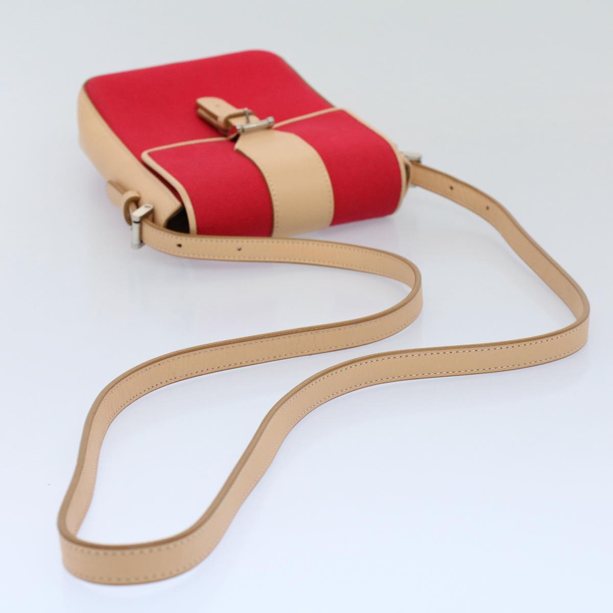 Burberry Brand Canvas Red Shoulder Bag