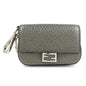 FENDI Nano Baguette Calf Leather Bag Charm Key Chain Silver 7AR809 Rovelle Bags
