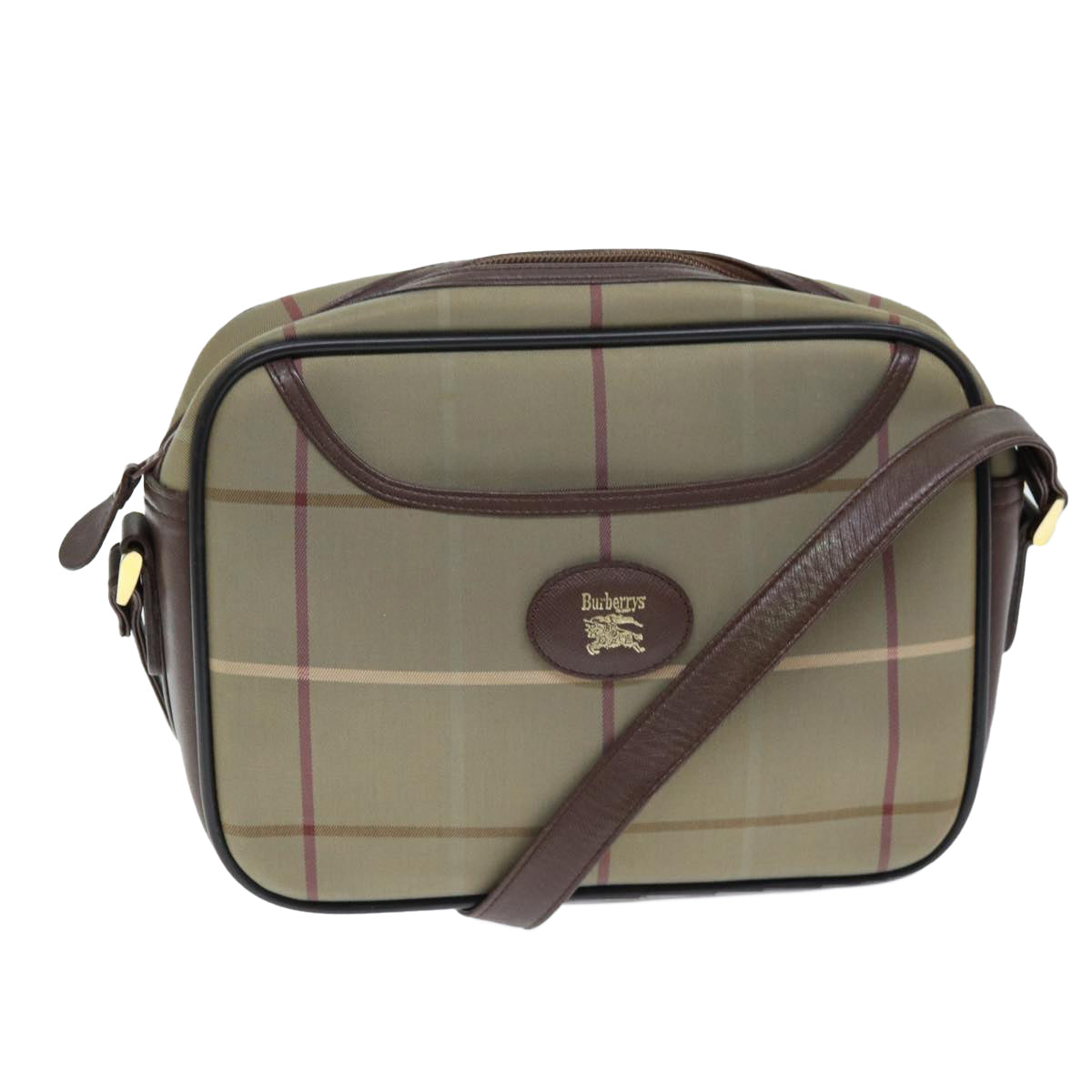 Burberry Nova Brand Canvas White Shoulder Bag Style 64