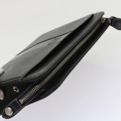 Burberry Brand Leather Black Clutch Bag Style 12