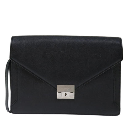 Burberry Brand Collector Leather Black Clutch Bag