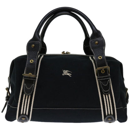 Burberry Label Brand Canvas Black Handbag