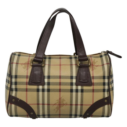 Burberry Haymarket Beige Canvas Handbag ( )