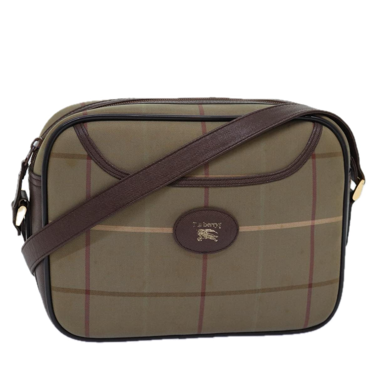 Burberry Brand Canvas White Shoulder Bag Style 21