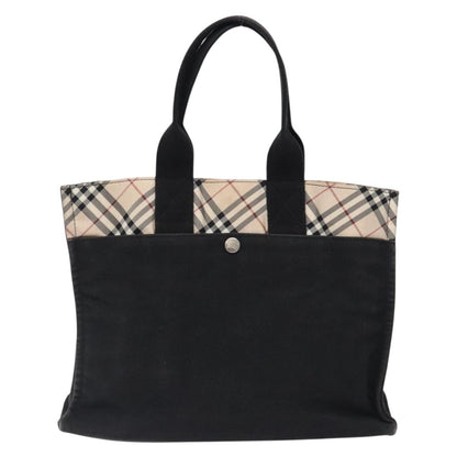 Burberry Nova Check Black Canvas Handbag ( )