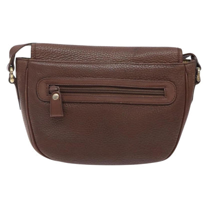 Burberry Brown,Gold Leather Shoulder Bag ( )