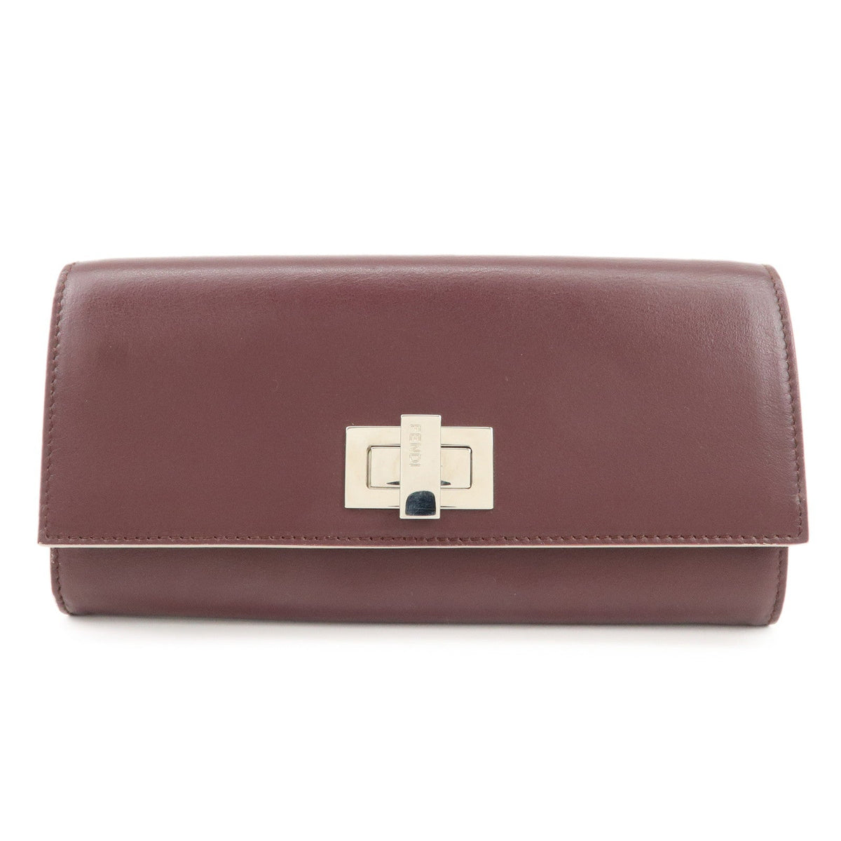FENDI Peekaboo Leather Bi-fold Continental Wallet Long Wallet 8M0377 Rovelle Bags