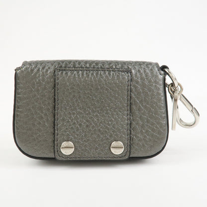 FENDI Nano Baguette Calf Leather Bag Charm Key Chain Silver 7AR809 Rovelle Bags