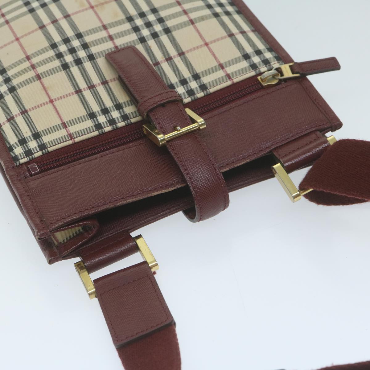 Burberry Brand Canvas White Shoulder Bag Style 4