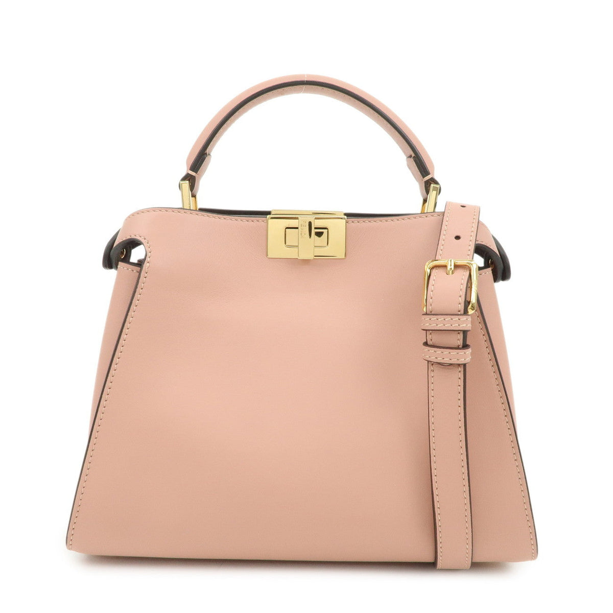 FENDI Peekaboo Iconic Essentially Leather 2Way Bag Pink 8BN302 Rovelle Bags