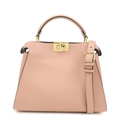 FENDI Peekaboo Iconic Essentially Leather 2Way Bag Pink 8BN302 Rovelle Bags