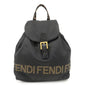 FENDI Nylon Leather Back Pack Black Gold Hardware 263390 Rovelle Bags