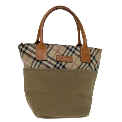 Burberry Label Brand Canvas Blue Handbag Style 8