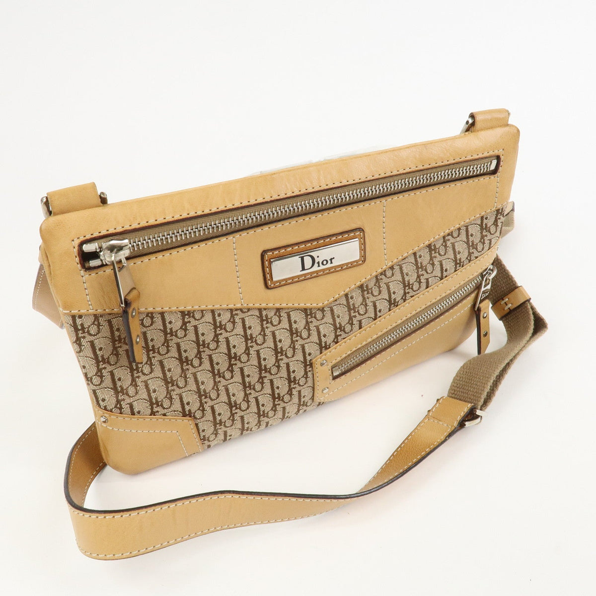 Christian Dior Street Chic Trotter Shoulder Bag Crossbody Bag Brown Rovelle Bags