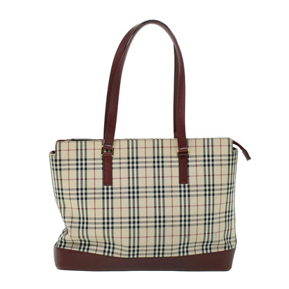 Burberry Nova Brand Canvas White Tote Bag Style 10