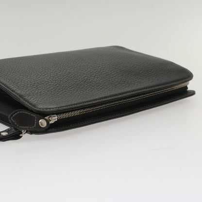 Burberry Brand Leather Black Clutch Bag Style 9