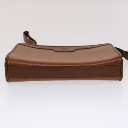 Burberry Brand Leather Brown Clutch Bag Style 8