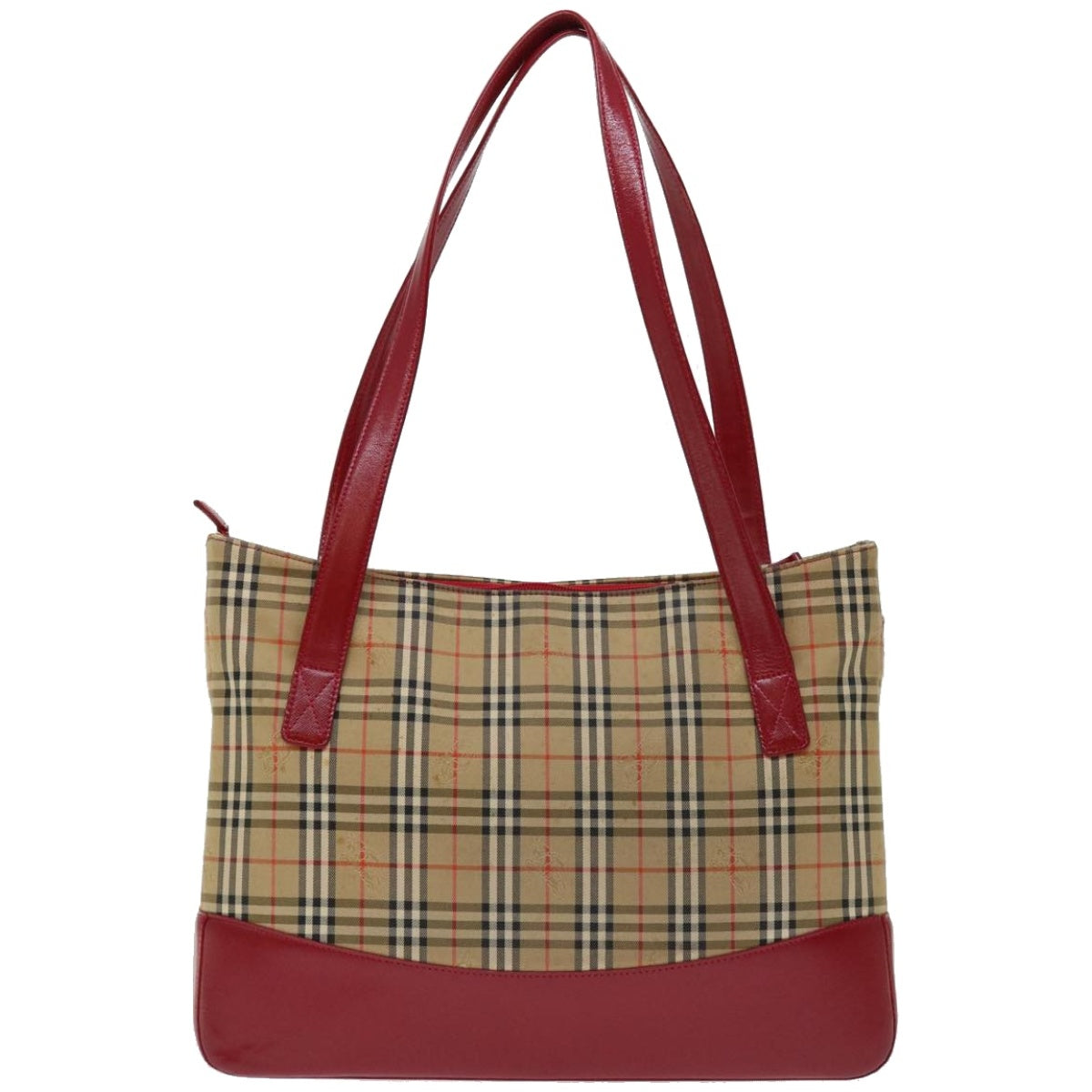 Burberry Haymarket Brand Canvas White Tote Bag Style 2