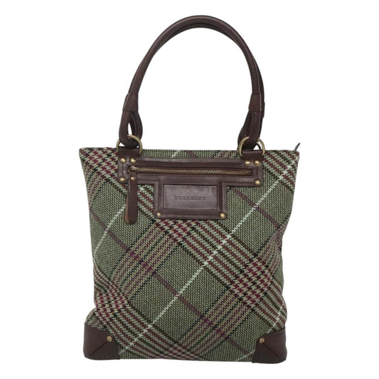 Burberry Green Wool Tote Bag ( )
