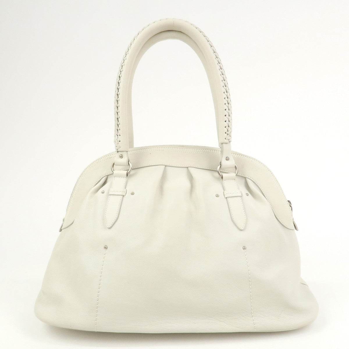Christian Dior Leather Shoulder Bag Hand Bag White 10-Ru-0037 Rovelle Bags