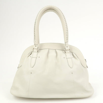 Christian Dior Leather Shoulder Bag Hand Bag White 10-Ru-0037 Rovelle Bags