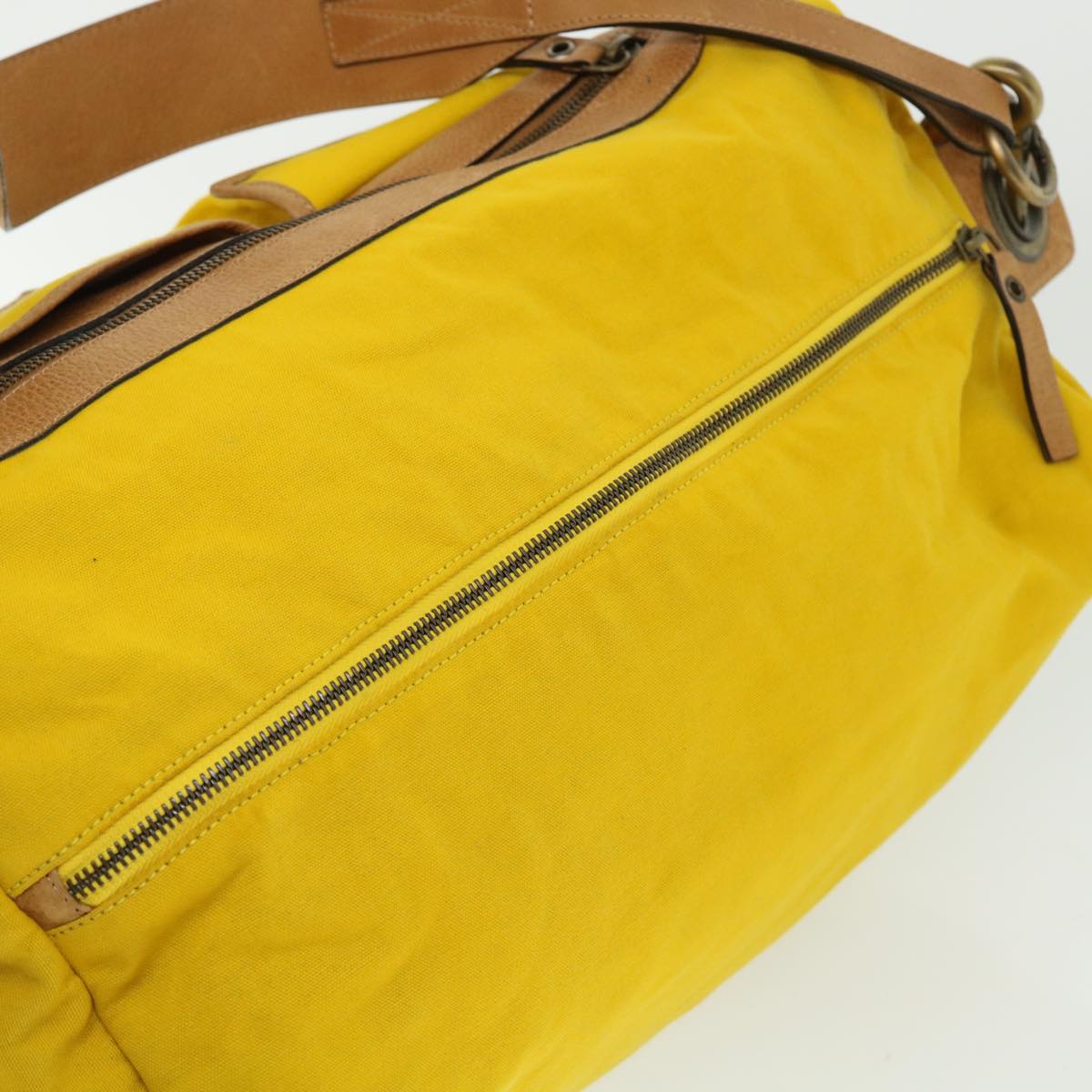 Burberry Brand Canvas Yellow Shoulder Bag