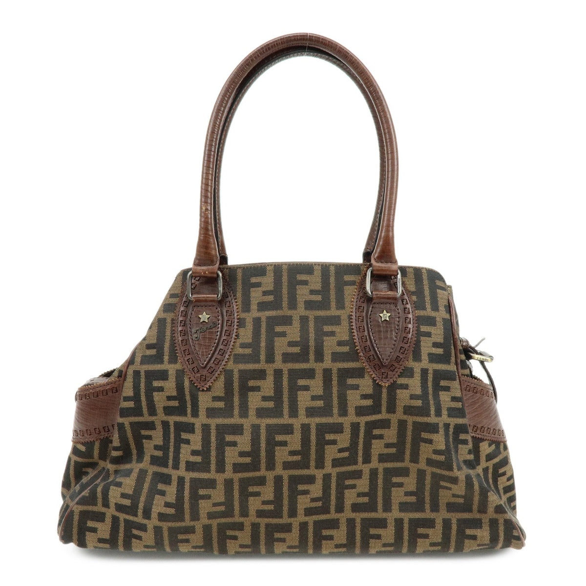 FENDI Zucca Ethnico Canvas Leather Tote Bag Shoulder Bag 8BN162 Rovelle Bags