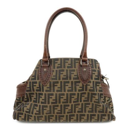 FENDI Zucca Ethnico Canvas Leather Tote Bag Shoulder Bag 8BN162 Rovelle Bags