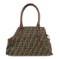 FENDI Zucca Ethnico Canvas Leather Tote Bag Shoulder Bag 8BN162 Rovelle Bags
