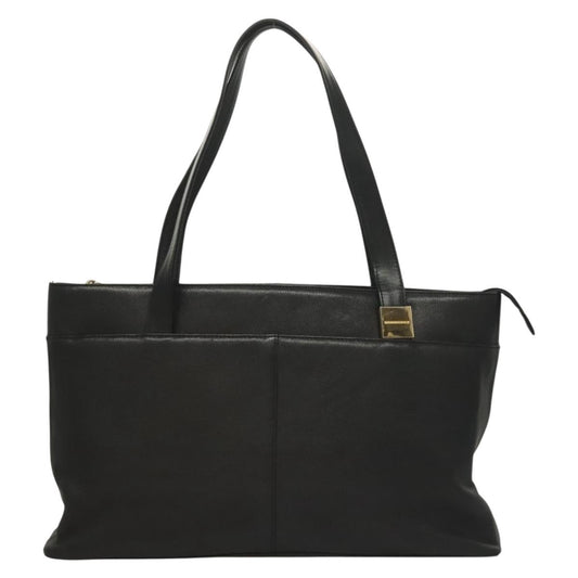 Burberry Black Leather Tote Bag ( )