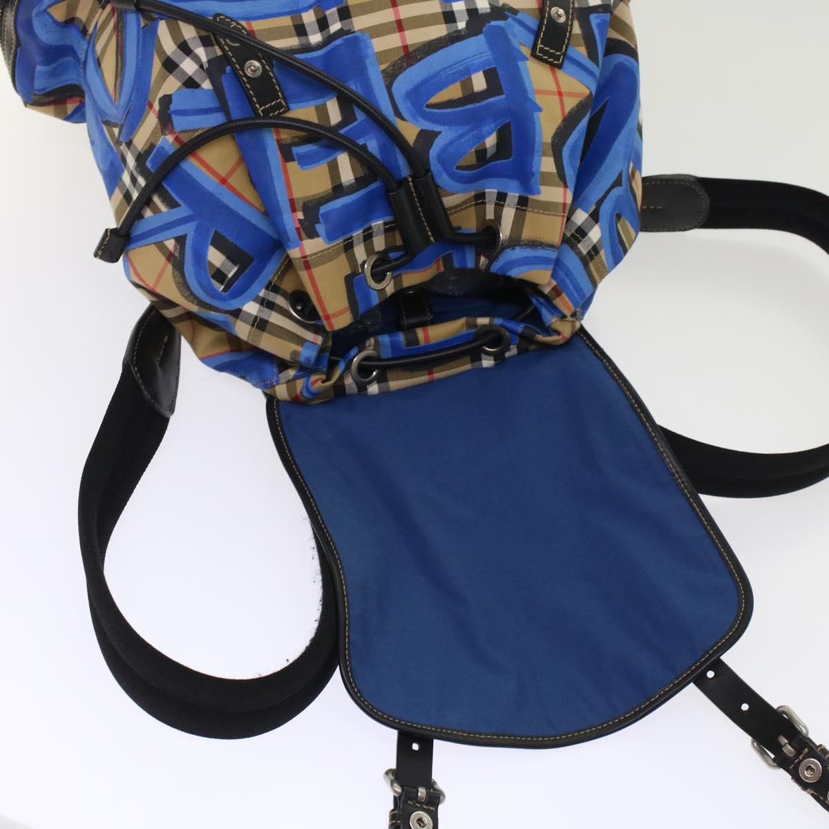 Burberry Backpack Brand Canvas Blue