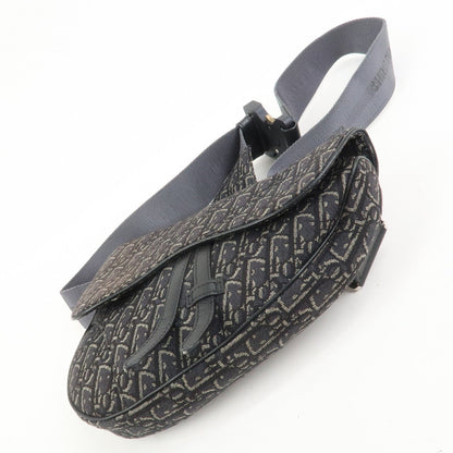 Christian Dior Oblique Saddle Jacquard Canvas Leather Waist Bag Rovelle Bags