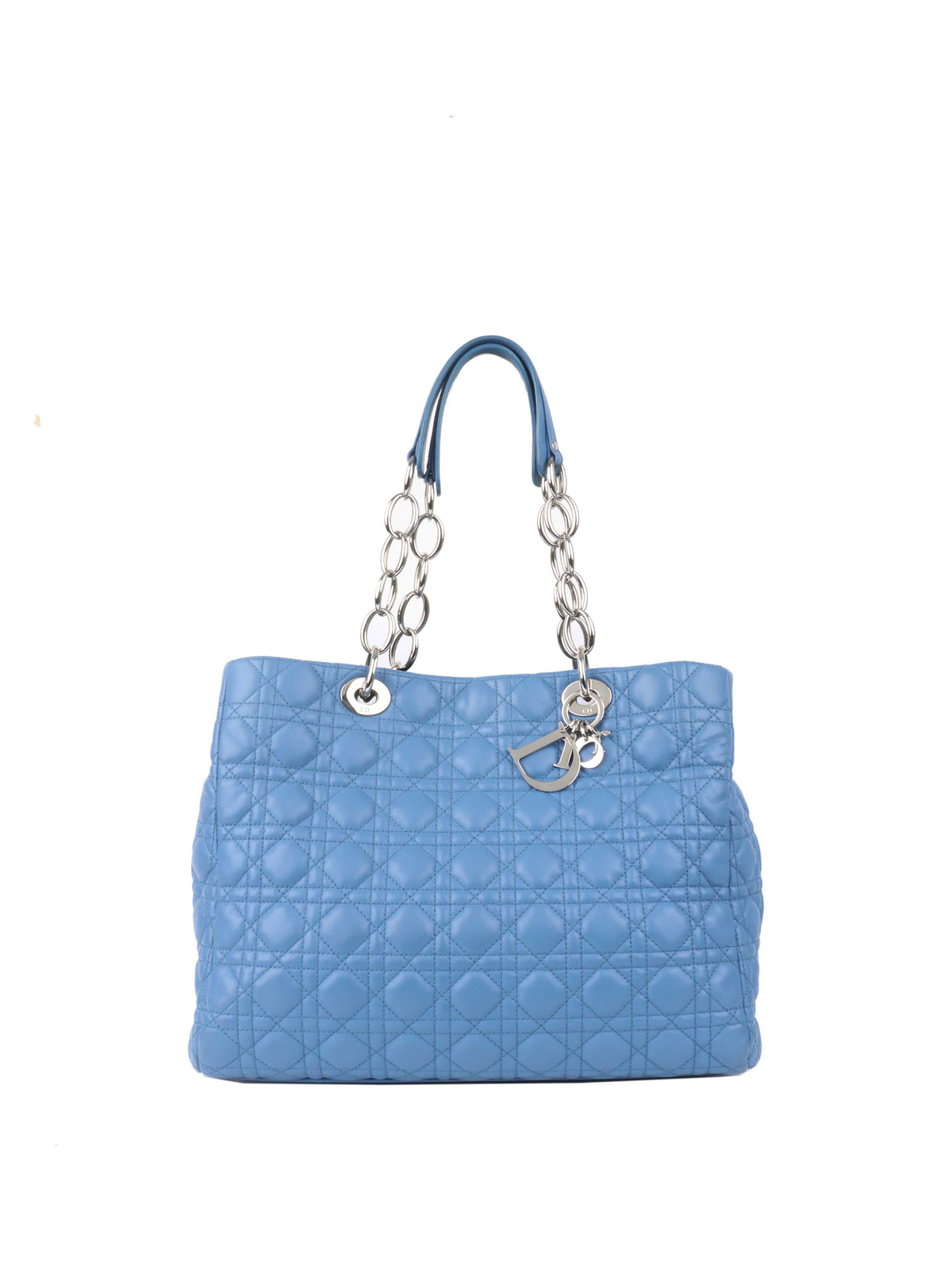 Dior Large Blue Cannage Soft Shopping Tote Rovelle Bags