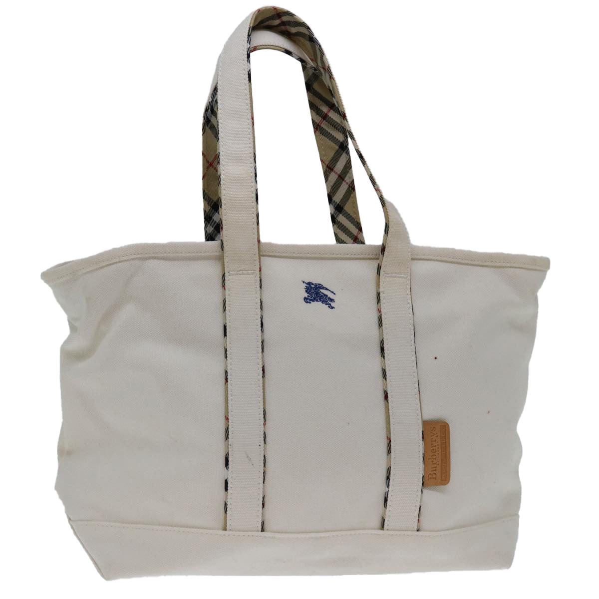 Burberry Nova Brand Canvas White Tote Bag Style 16