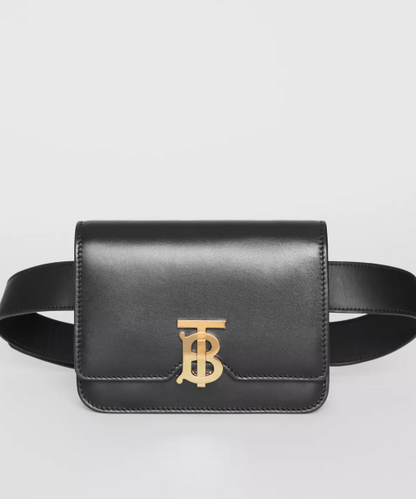 Burberry Belted Belted Leather Black Handbag
