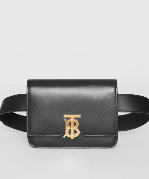 Burberry Belted Belted Leather Black Handbag