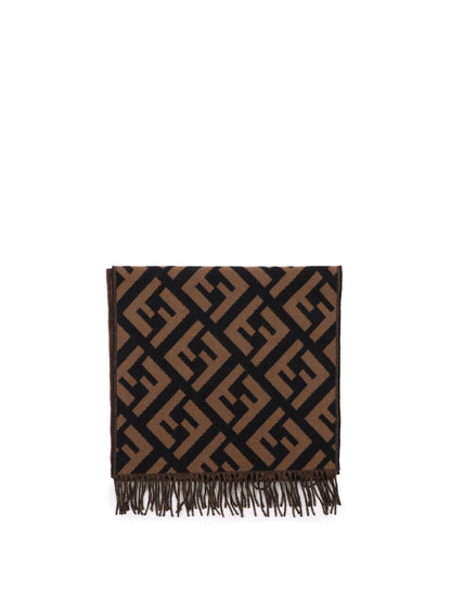 Fendi Brown Woven Scarf Rovelle Bags