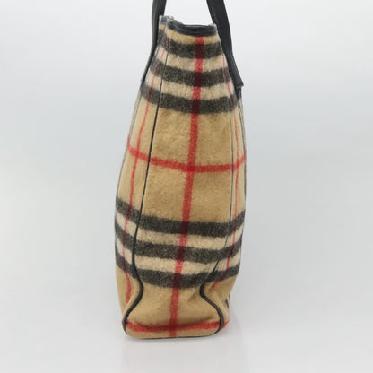 Burberry Nova Check Beige Wool Tote Bag ( )