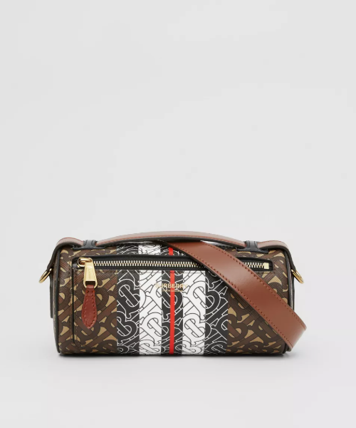 Burberry The Stripe Leather Brown Handbag