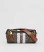 Burberry The Stripe Leather Brown Handbag