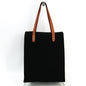 Luxury Hermes Black Canvas Cabas Mira Tote