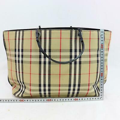 Burberry London Handle Canvas Beige Tote Bag