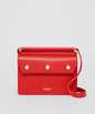 Burberry Small Title Leather Red Handbag