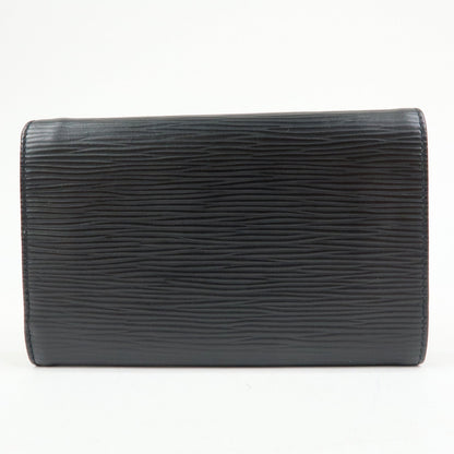 FENDI Embossed Leather Long Flap Wallet Black 30858 Rovelle Bags