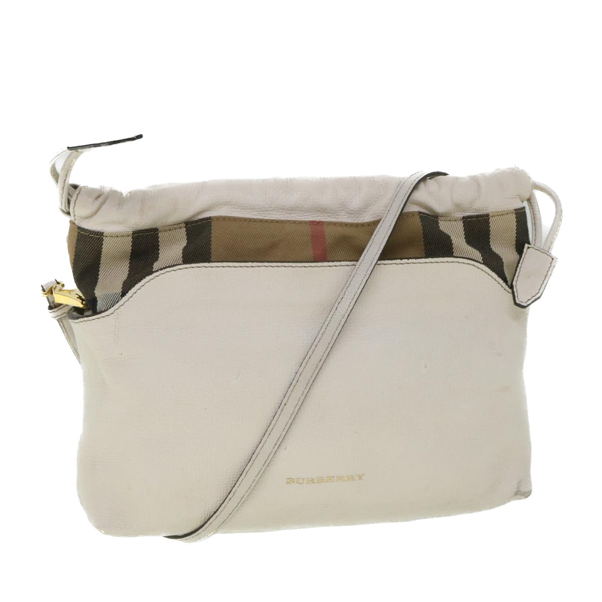 Burberry Brand Leather White Shoulder Bag Style 2